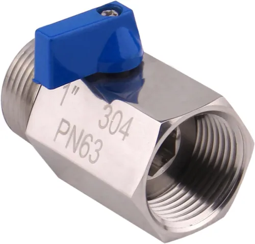 Miniatura 5 de DERNORD Válvula de bola de acero inoxidable Mini rosca NPT (1" hembra y macho)