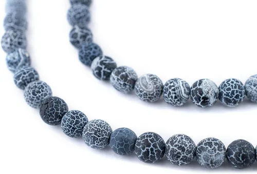 Miniatura 142 de The Bead Chest Cuentas de Jade Blanco Mate Redondas (8mm): Piedra Preciosa Orgánica Redonda Esférica de Energía con Poder de Sanación para Hacer