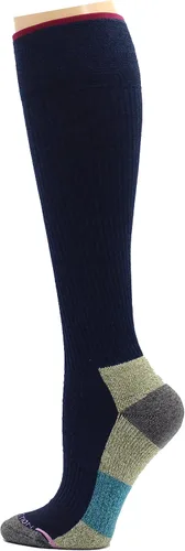 Miniatura 4 de Dr. Motion Calcetines altos de compresión para mujer, para senderismo, caminar, con cojín mejorado, absorción de calor, hilo de retención de calor