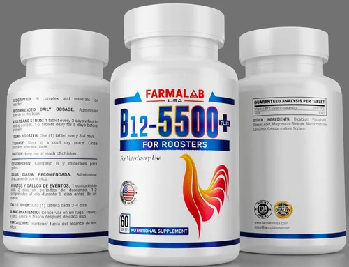 Miniatura 2 de Farmalab B12 5500 Plus para gallinas aves de corral Gamefowl Plus para Gallos Gallinas Pollos Aves de Corral