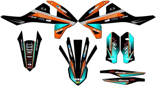 Miniatura 8 de Kit de base gráfica EXC Surge Black Senge 2017-2018 compatible con KTM
