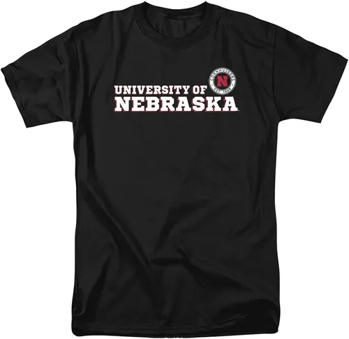 Miniatura 5 de University of Nebraska Camiseta unisex oficial de Huskers para adultos Gris Carbón jaspeado