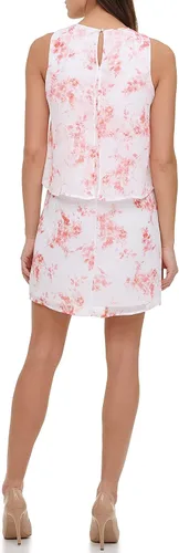 Miniatura 2 de Tommy Hilfiger Vestido de gasa de doble capa floral creciente sin mangas