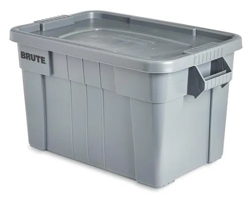 Baúl con tapa Rubbermaid Commercial fg9s3100gray Brute, capacidad de 20 galones, 27-7/8 pulgadas, longitud x 17-3/8 pulgadas, ancho x 15-1/8 Gris