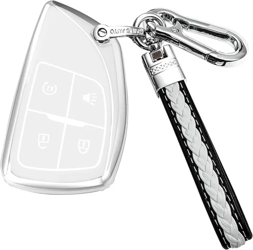 Miniatura 9 de Funda para llavero compatible con Chevrolet GMC 2024 2025 Canyon Sierra Colorado Equinox Silverado Remote Smart Key, funda protectora de TPU (negro)