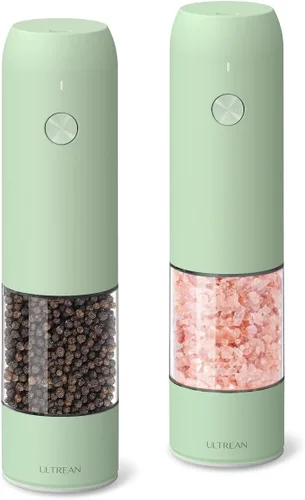 Miniatura 17 de Ultrean Molinillo de pimienta, molinillo de sal y pimienta recargable con 6 grosores ajustables, luz LED, molinillo automático para cocina