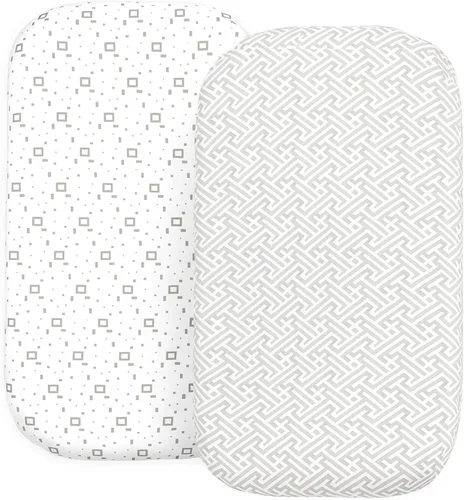 Miniatura 10 de Organic Cotton Bassinet Sheets, 3-Pack Fitted Bassinet Mattress Sheets for Baby Boys & Girls Compatible with Halo BassiNest, Graco, Baby Delight &