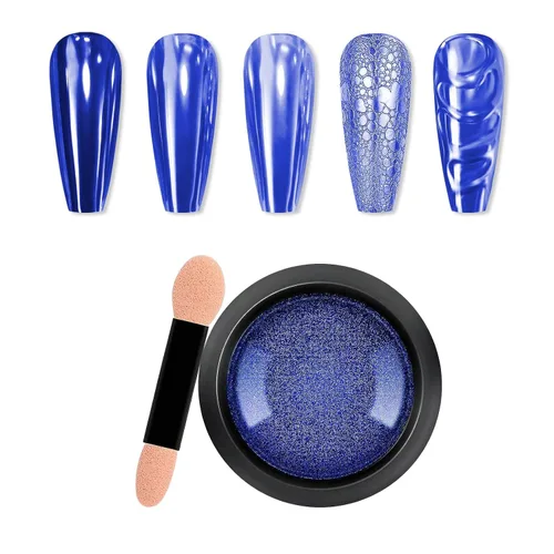 Miniatura 9 de Polvo de uñas cromado de espejo metálico para uñas de gel, polvo holográfico de cromo, para decoración de uñas en el hogar, salón de bricolaje