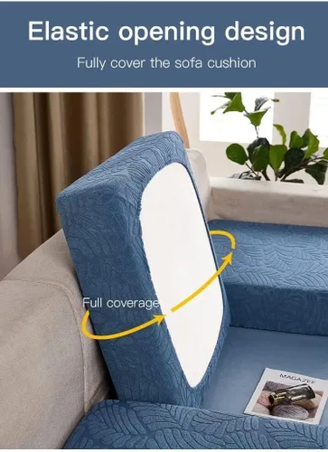 Miniatura 2 de LiveGo Funda universal elástica resistente al desgaste para sofá Fundas de cojín elásticas para sofá Forma de L antideslizante y funda