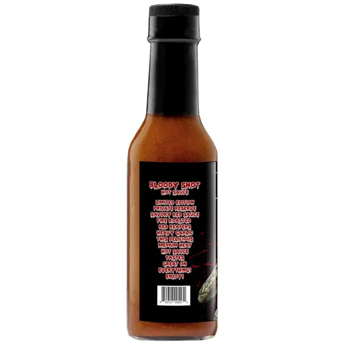 Miniatura 2 de Hellfire Hot Sauce Bloody Snot - Salsa picante de ajo gourmet con pimientos Carolina Reaper, 5 onzas premiada Premium, salsa gourmet a base