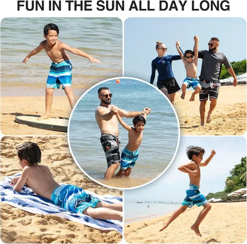 Miniatura 5 de Kanu Surf - Traje de baño para niño Echo, de secado rápido, UPF 50+