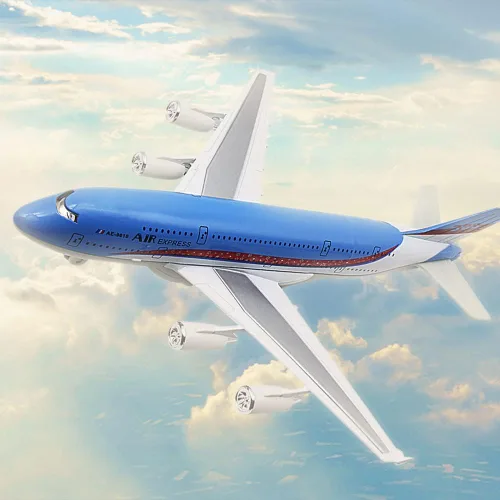 Miniatura 8 de Crelloci Juguetes de avión, acción Bump and Go, modelo de avión fundido a presión con luces y sonidos, vista de anatomía 3D, vehículos de avión
