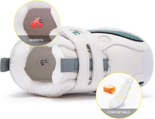 Miniatura 4 de BMCiTYBM Zapatos de bebé niño niña bebé zapatillas de invierno cálido antideslizante primeros caminantes 6-24 meses