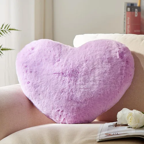 Miniatura 10 de YRXRUS Almohadas de corazón, almohada en forma de corazón, almohada blanca con forma de corazón para regalos, almohadas con forma para ella, niños