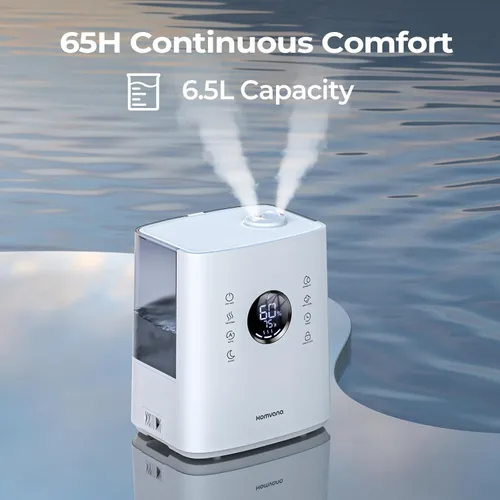 Miniatura 6 de Homvana Humidificadores para dormitorio, habitación grande, 6.5 L de llenado superior, cálido y fresco, humidificador ultrasónico de niebla