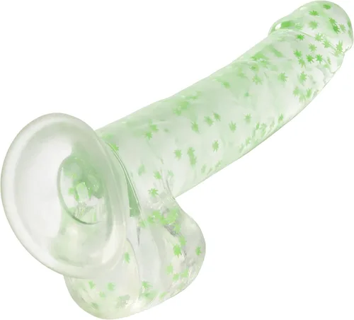 Miniatura 5 de CalExotics Naughty Bits I Leaf Dick Dick - Consolador de hojas de hierba que brilla en la oscuridad - SE-4410-64-3
