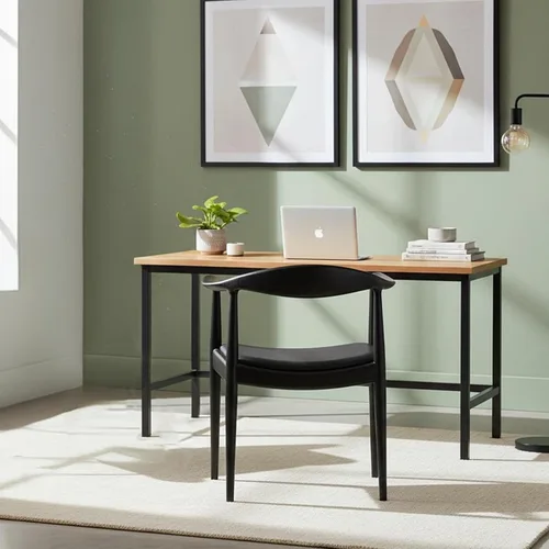 Miniatura 5 de Kennedy - Sillón de comedor moderno de mediados de siglo, silla Kennedy tapizada de poliuretano, sillón de madera de fresno para sala de estar