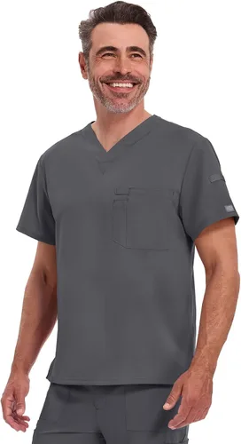 Miniatura 4 de Dickies EDS Essentials - Camisa quirúrgica para hombre con cuello en V y bolsillo DK635