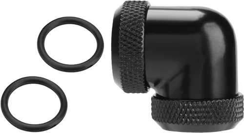 Miniatura 5 de Adaptador extensor G1/4 macho a hembra, tubo G1/4 PETG de 0.630 in OD de 90 grados de enfriamiento de ajuste de compresión doble, mejora el ajuste