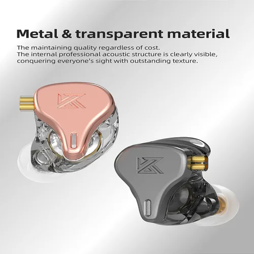 Miniatura 7 de KZ x HBB DQ6S Monitores intrauditivos hechos para amantes de la música, auriculares con cable, auriculares desmontables, auriculares con cancelación