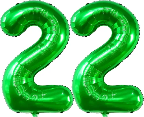 Miniatura 14 de KatchOn Globo Número 22 Plateado - 40 Pulgadas Globos Número 22 Globos Plateados Número 22, Decoraciones de Cumpleaños 22 para Hombres Globos