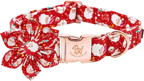 Miniatura 20 de Elegant little tail Collar de perro de San Patricio con flor, collares de perro con flores, trébol verde, regalo para mascotas, collares ajustables