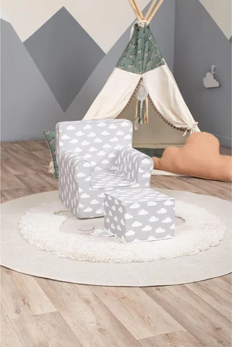 Miniatura 2 de Delsit Silla para niños pequeños y sillón para niños, con reposapiés, diseño europeo de primera calidad, silla de lectura perfecta para niños