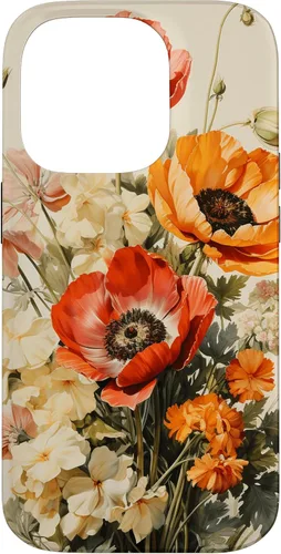 Funda para iPhone 14 Pro Country Farm Woman Vintage Watercolor Flower