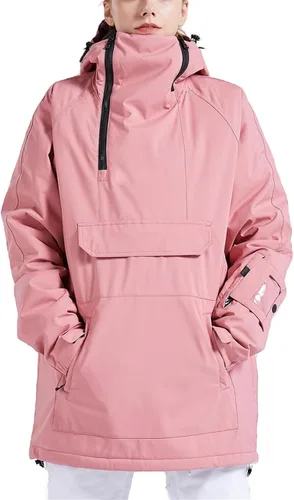 Miniatura 28 de Chaqueta anorak de esquí para mujer, impermeable, resistente al viento, cálido, para snowboard, abrigo de invierno con capucha