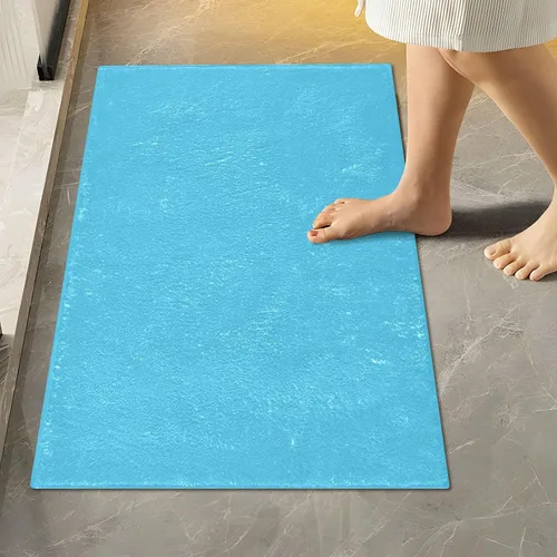 Miniatura 65 de Alfombra de baño amarilla, suave, absorbente, lavable a máquina, juego de alfombras de baño antideslizantes para puerta de baño, dormitorio