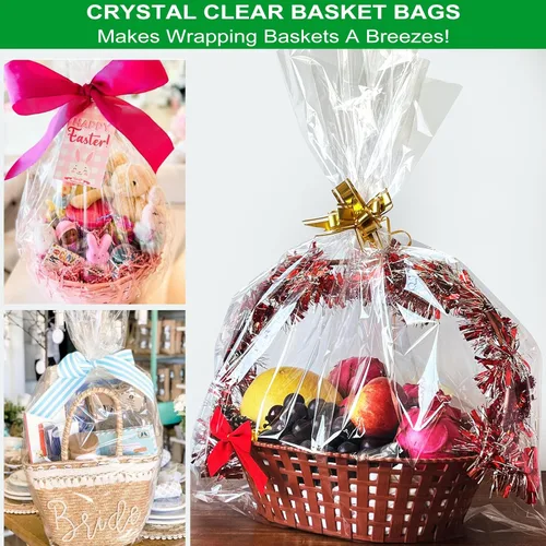 Miniatura 3 de SYOGUA Bolsas grandes de celofán transparente, 3 mil de grosor, 30 x 40 pulgadas, bolsas de regalo gigantes, bolsas de regalo de celofán