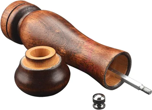 Miniatura 4 de Juego de 2 molinillo de pimienta (5 pulgadas + 8 pulgadas) de madera maciza ajustable, molinillo de sal y pimienta, color marrón