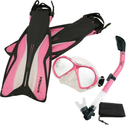 Miniatura 2 de PROMATE Equipo de snorkel Buceo Aletas de Buceo Máscara Dry Snorkel Deluxe Gear Set/ SCS0073