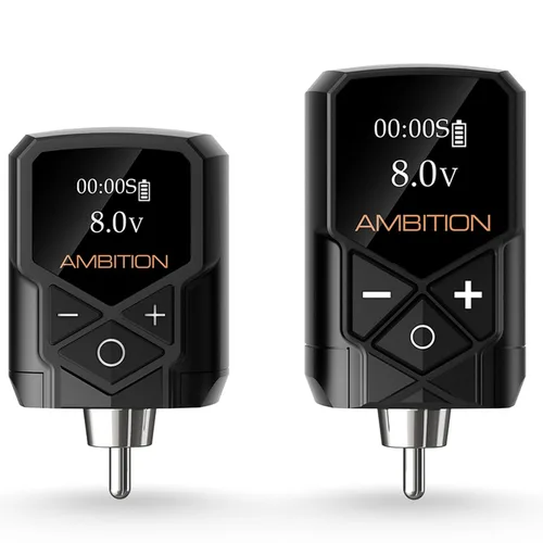 Miniatura 11 de Ambition Kuark - Fuente de alimentación para tatuajes Ambition Kuark Mini Wireless Portable RCA Tattoo 2400mAh batería de litio con pantalla digital