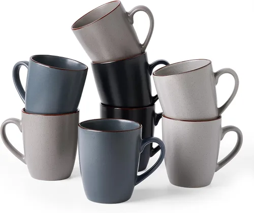 Miniatura 13 de famiware Venus - Tazas de café para 4, juego de tazas de 12 onzas, taza para beber con asa para café, té, cacao, leche, carbón