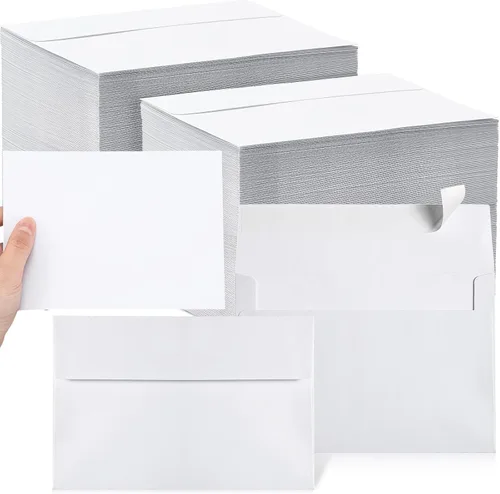 Miniatura 9 de Fainne 500 sobres blancos autoadhesivos imprimibles a granel para invitaciones, bodas, baby shower, fotografía, notas de agradecimiento, postales