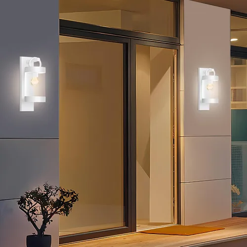 Miniatura 6 de Luz blanca para porche, luz de pared exterior del anochecer al amanecer, accesorio de iluminación exterior grande de 13 pulgadas para la puerta