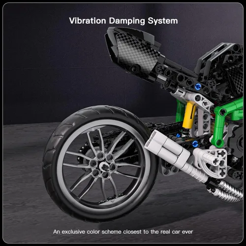 Miniatura 5 de Conjuntos de construcción de kits de modelo de motocicleta Mould King, kit de construcción de modelo de bicicleta 23002, juguetes de construcción