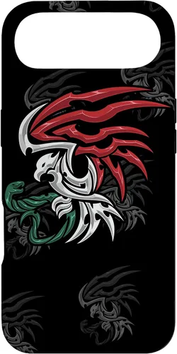 Miniatura 26 de iPhone 13 Bandera de México - Funda estilo tribal del escudo de armas mexicano