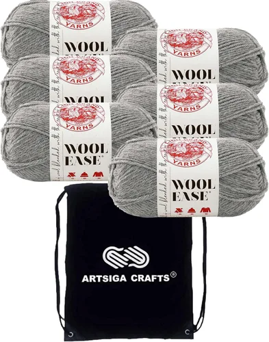 Miniatura 49 de Lion Brand Wool Ease Canyon Sunset 620-003 (3-Skeins - Mismo Lote de Tinta) Estambre Medio #4 Acrílico, Hilo de Lana para Crochet y Tejido con Bolsa