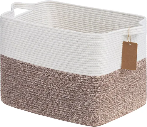 Miniatura 20 de Goodpick Cesta de Almacenamiento Negra para Estantes, Cestas Tejidas para Almacenamiento, Cestas de Almacenamiento de Juguetes para Niños, Cesta