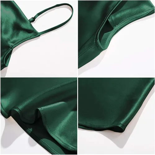 Miniatura 5 de Camisola sexy de seda sin mangas sin mangas con suave satén