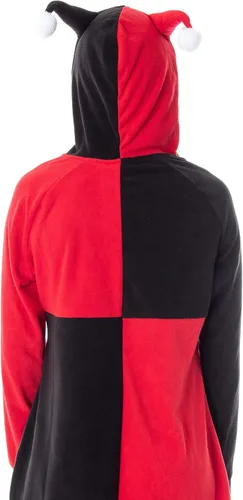 Miniatura 3 de DC Comics - Disfraz de Harley Quinn de una pieza para mujer, traje de pijama de cosplay