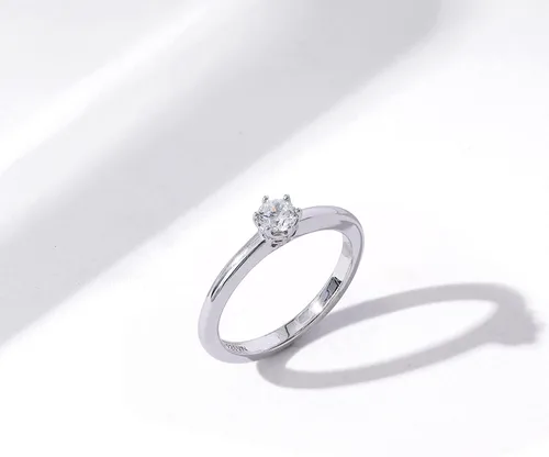 Miniatura 7 de Tienda Collection Sterling Silver Solitaire Ring set with Round Infinite Elements Cubic Zirconia