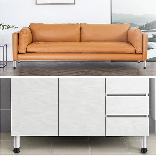 Miniatura 5 de Patas de acero inoxidable para muebles, patas ajustables de metal para escritorio, mesa de oficina para el hogar, proyectos de bricolaje, soporte