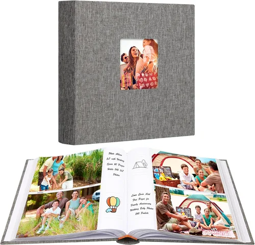 Miniatura 9 de Aevdor - Álbum de fotos 5x7 con 240 bolsillos y espacio para escribir, álbum de fotos de gran capacidad 5x7 con capacidad para 240 fotos, libro