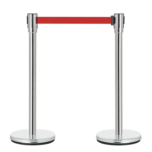 Miniatura 8 de Apex VIP Series soportes de durabilidad estándar, tela negra, cinta retráctil (juego de 2 unidades) 36 pulgadas H con 6.5 pies de cinta negra