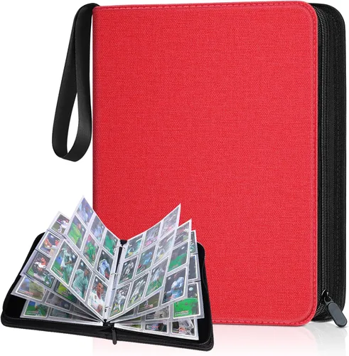 Carpeta de 900 bolsillos para tarjetas, soporte de exhibición para álbum de tarjetas, carpeta con cremallera de PU para tarjetas, álbum resistente