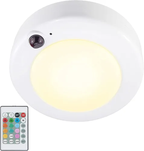 Miniatura 8 de Luz con sensor de movimiento, luz de techo alimentada por batería, luz superior para interiores, sensor de movimiento inalámbrico, iluminación LED