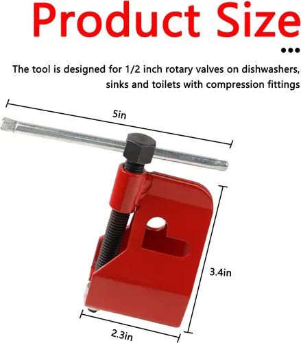 Miniatura 2 de Herramienta de extracción de manga de compresión para extractor de virola para manga de compresión de cobre de 1/2”, tubo de cobre de 1/2 pulgada
